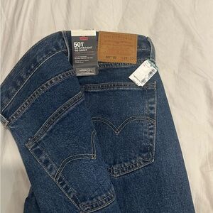 Levi's 501 Straight Fit Dark Blue Jeans